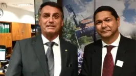 O delegado federal Eguchi (direita), que foi candidato à prefeitura de Belém, apoio o presidente Jair Bolsonaro nas eleições de 2020. 