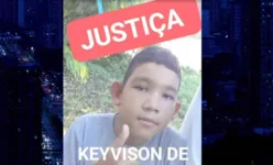 Keyvison 11 anos, foi atingido  por uma bala calibre 32, segundo perícia