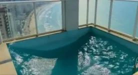 Imagem ilustrativa da notícia SC: prédio balança e cria “ondas” em piscina; assista!