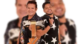 O guitarrista Ximbinha e o cantor Gêh Rodrigues.