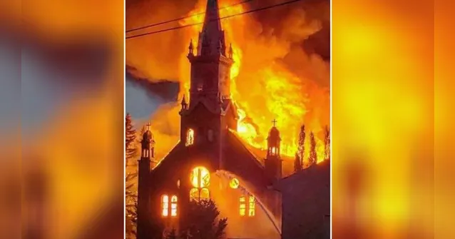 Imagem ilustrativa da notícia Canadenses queimam igrejas após descoberta de genocídio
