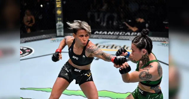 Imagem ilustrativa da notícia Amanda Lemos nocauteia e pede nova luta para Dana White