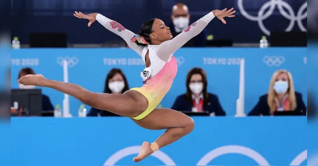 Imagem ilustrativa da notícia Rebeca Andrade fica em 5º lugar na final do solo em Tóquio 