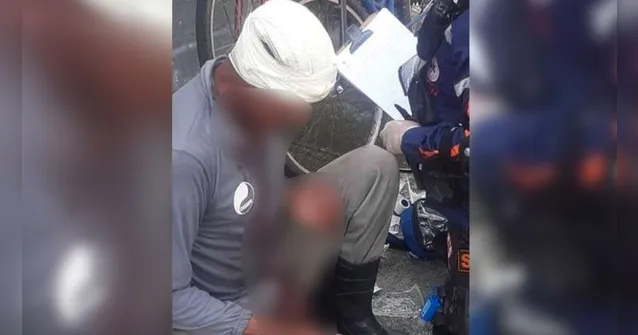 Imagem ilustrativa da notícia Vídeo: técnico é ferido ao tentar cortar água de empresário