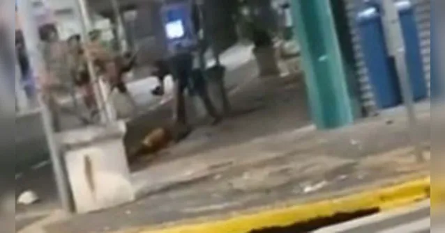 Imagem ilustrativa da notícia Vídeo: jovem perde pés ao acionar bomba deixada por bandidos