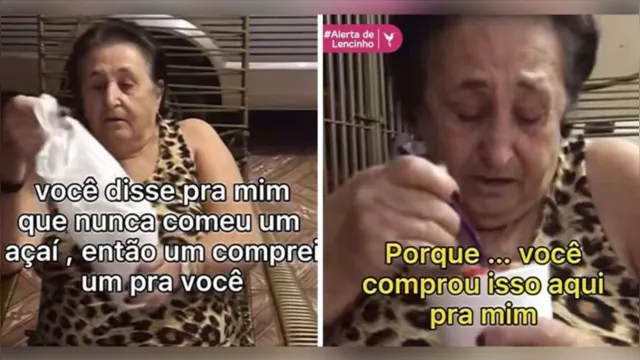 Imagem ilustrativa da notícia Vídeo: vovó chora ao experimentar açaí pela 1º vez