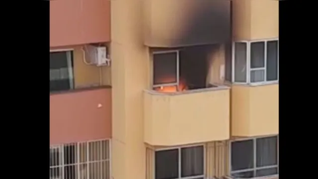 Imagem ilustrativa da notícia Vídeo: incêndio atinge apartamento em Belém no dia dos pais