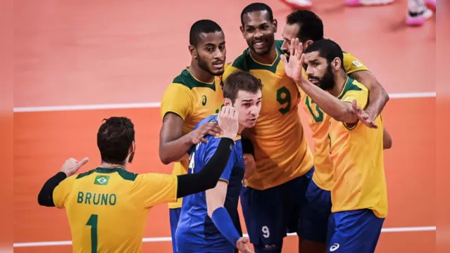 Imagem ilustrativa da notícia Brasil vence França e se classifica em 2º no vôlei masculino