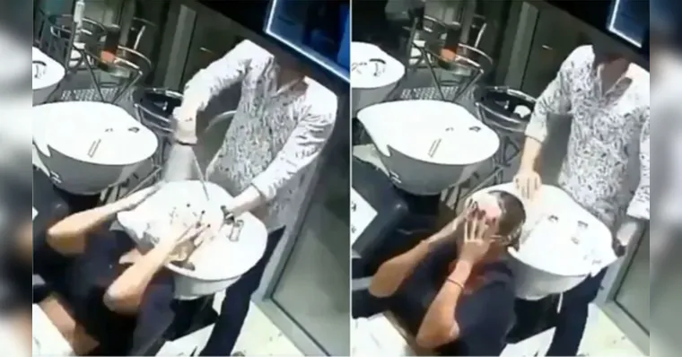 Imagem ilustrativa da notícia Vídeo: cabeleireiro surta e perde paciência com cliente