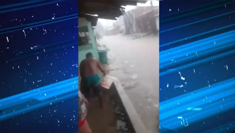 Imagem ilustrativa da notícia Vídeo: chuva deixou trabalho e rastros de lama em Belém