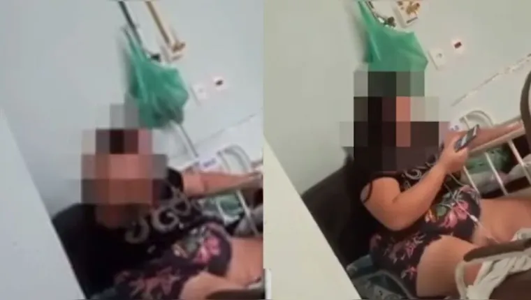 Imagem ilustrativa da notícia Vídeo mostra mulher dando chinelada em bebê no hospital