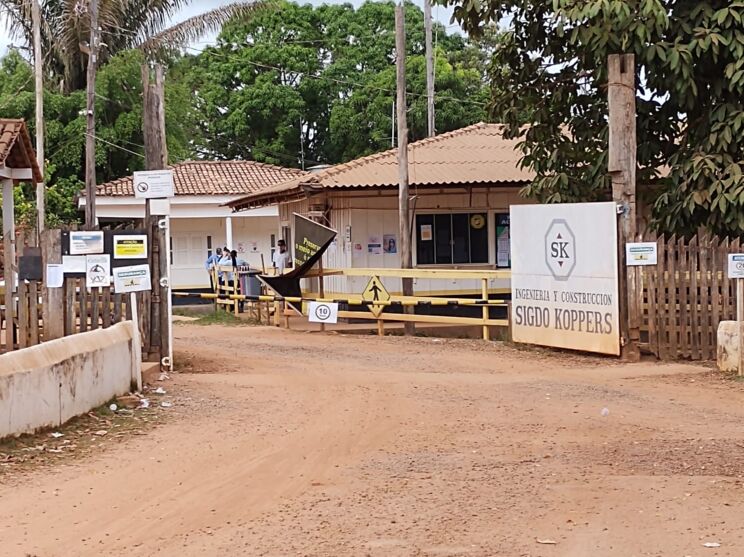 Canteiro de obras da SK, em Pacajá.