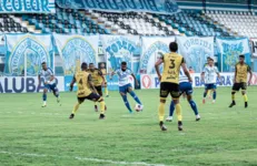 No último confronto entre Paysandu e Castanhal, na Curuzu, Ari Moura marcou o gol aos bicolores na Semifinal do Parazão de 2021.