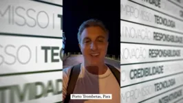 O apresentador Luciano Huck está no Pará com sua equipe.