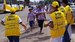 Os romeiros e motoristas vão receber orientações no trânsito