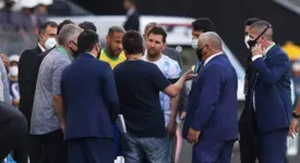 Brasil e Argentina foi interrompido após fiscais da Anvisa cobrarem retirada de jogadores argentinos
