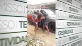 Imagem ilustrativa da notícia Vídeo: PM luta com mulher na rua em ocorrência em Belém