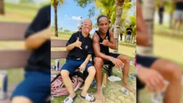 Bruno Diferente e Ronaldinho Gaúcho estiveram em um resort no Mato Grosso. 