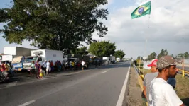 Imagem da greve dos caminhoneiros em 2018