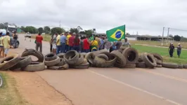 Manifestantes bloquearam trecho da rodovia BR-010 em Dom Eliseu no sudeste paraense