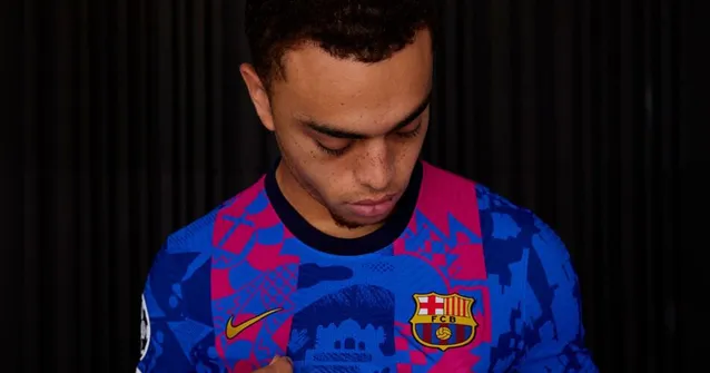 Imagem ilustrativa da notícia Vídeo: Barcelona lança nova camisa para a Champions League
