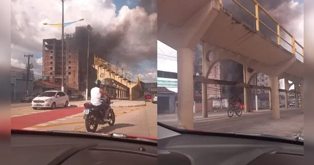 Imagem ilustrativa da notícia Queima de lixo irregular causa incêndio em avenida de Belém