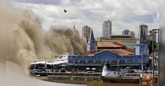 Imagem ilustrativa da notícia Tsunami gigante em Belém: os “memes” após erupção de vulcão