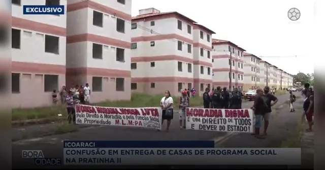 Imagem ilustrativa da notícia Manifestantes pedem entrega de apartamentos na Pratinha