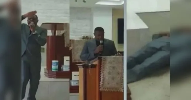 Imagem ilustrativa da notícia Vídeo: pastor morre no meio da pregação e assusta fiéis