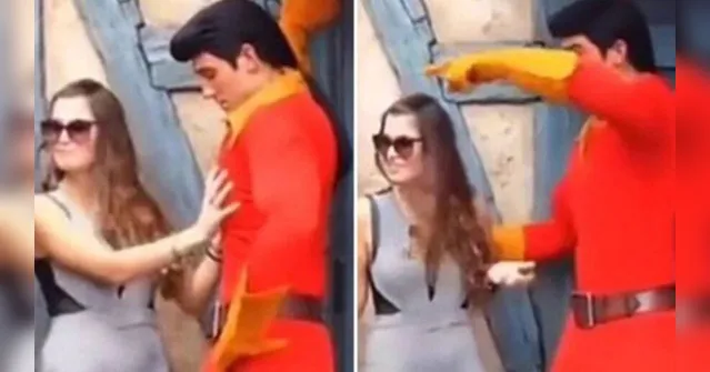 Imagem ilustrativa da notícia Vídeo: mulher é advertida ao passar a mão em ator da Disney