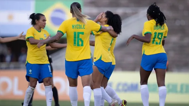 Imagem ilustrativa da notícia Brasil goleia Argentina no futebol feminino em jogo amistoso