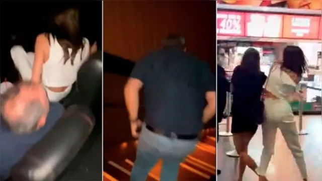 Imagem ilustrativa da notícia Vídeo: esposa e amante brigam em cinema após flagra