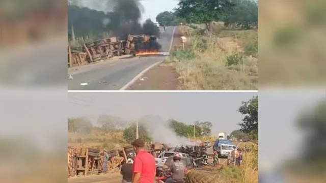 Imagem ilustrativa da notícia Carreta tomba e colide com veículo em estrada no Pará