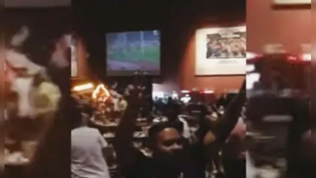 Imagem ilustrativa da notícia Vídeo: discussão por futebol acaba em "porradal" em bar
