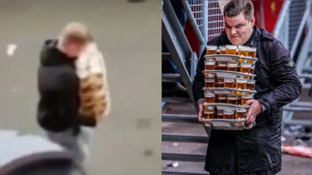 Imagem ilustrativa da notícia Vídeo: homem vira 'herói' ao carregar 48 cervejas