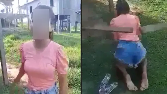Imagem ilustrativa da notícia Vídeo: jovem é "disciplinada" a paulada por facção