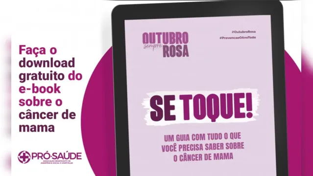 Imagem ilustrativa da notícia Pró-Saúde lança e-book gratuito sobre o câncer de mama