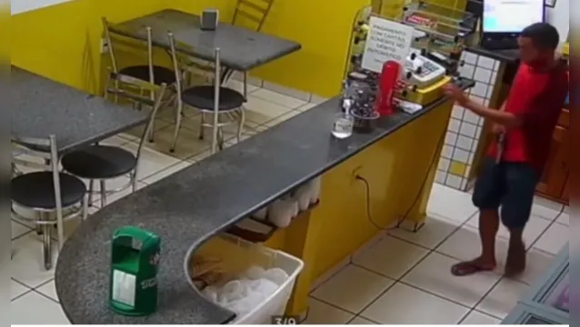 Imagem ilustrativa da notícia Vídeo: ladrão de sorveteria em Marabá é preso