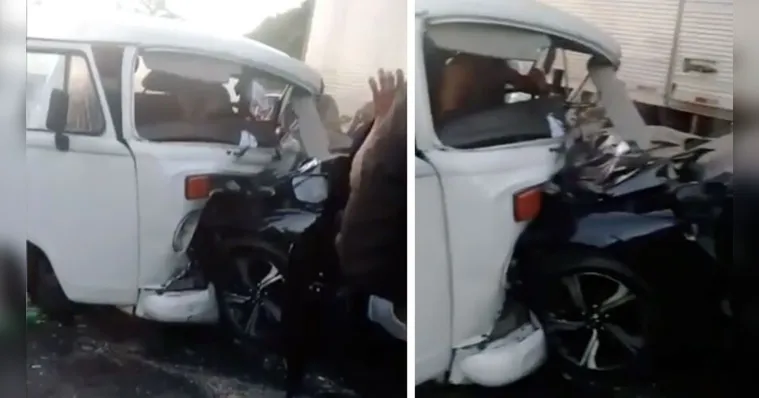 Imagem ilustrativa da notícia Acidente deixa motoristas presos nas ferragens em Belém