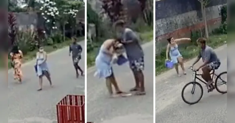 Imagem ilustrativa da notícia Vídeo: grávida desmaia após ser assaltada em Belém