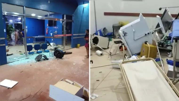 Imagem ilustrativa da notícia Vídeo: paciente destrói objetos e carro em hospital no Pará