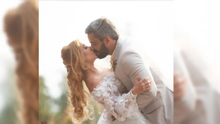 Imagem ilustrativa da notícia "Casei, gente!": Joelma surpreende com foto de noiva e beijo