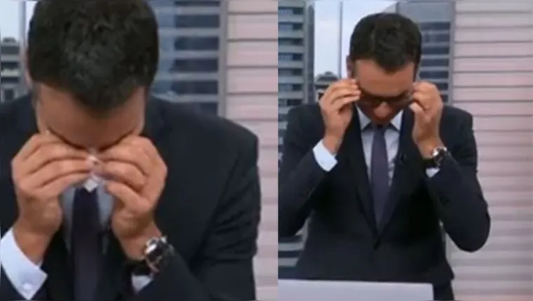 Imagem ilustrativa da notícia Vídeo: Cesar Tralli chora ao anunciar que substituirá Maju 