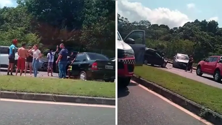 Imagem ilustrativa da notícia Vídeo: Carro invade contramão e colide com outro veículo