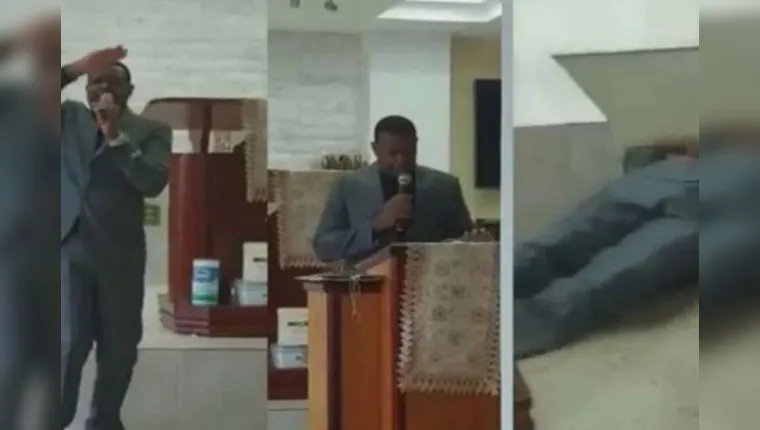 Imagem ilustrativa da notícia Vídeo: pastor morre no meio da pregação e assusta fiéis
