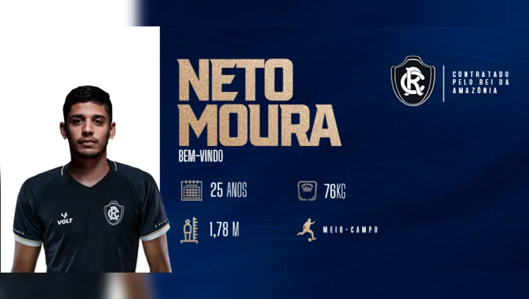 Imagem ilustrativa da notícia Neto Moura é o novo meio-campista do Clube do Remo