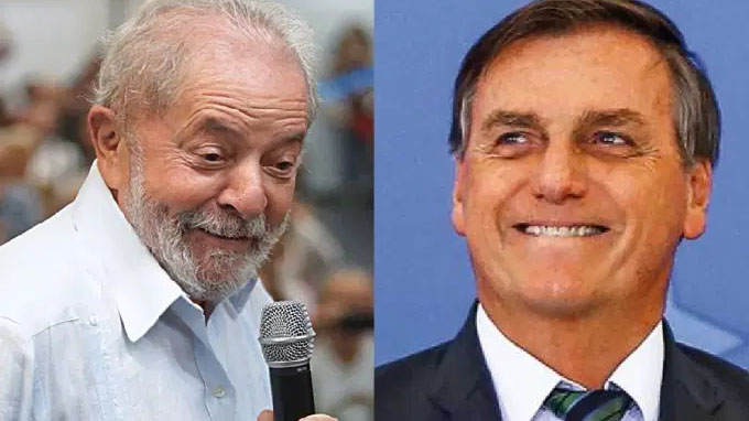 Os dois candidatos podem concorrer pela preferência dos eleitores em um eventual segundo turno em 2022.