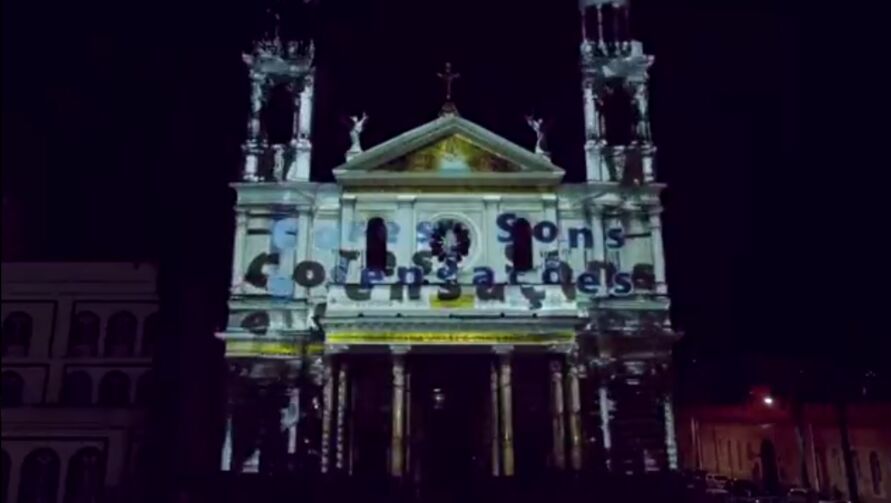 Fachada da Basílica Santuário será pintada com projeções em vídeo