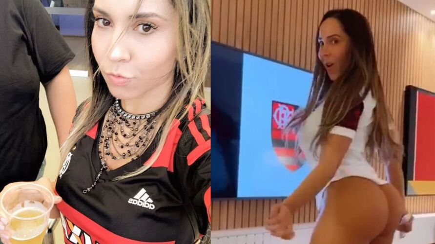 No vídeo vazado, Mulher Melão mostra as partes íntimas ao som do hino do Flamengo. 