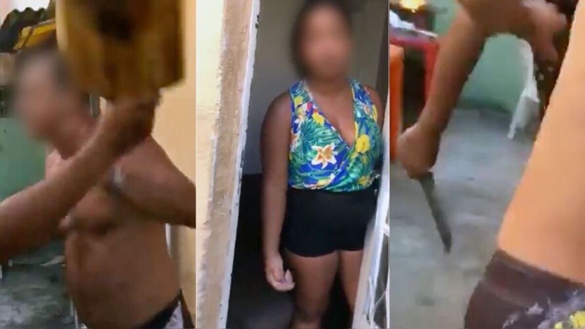 Vídeo: esposa bate em homem com amante em confraternização • DOL